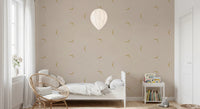 Modern Minimal Broken Lines Mustard Cream Wallpaper⁠