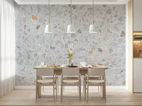 Calming Natural Marble terrazzo effect wallpaper texture.