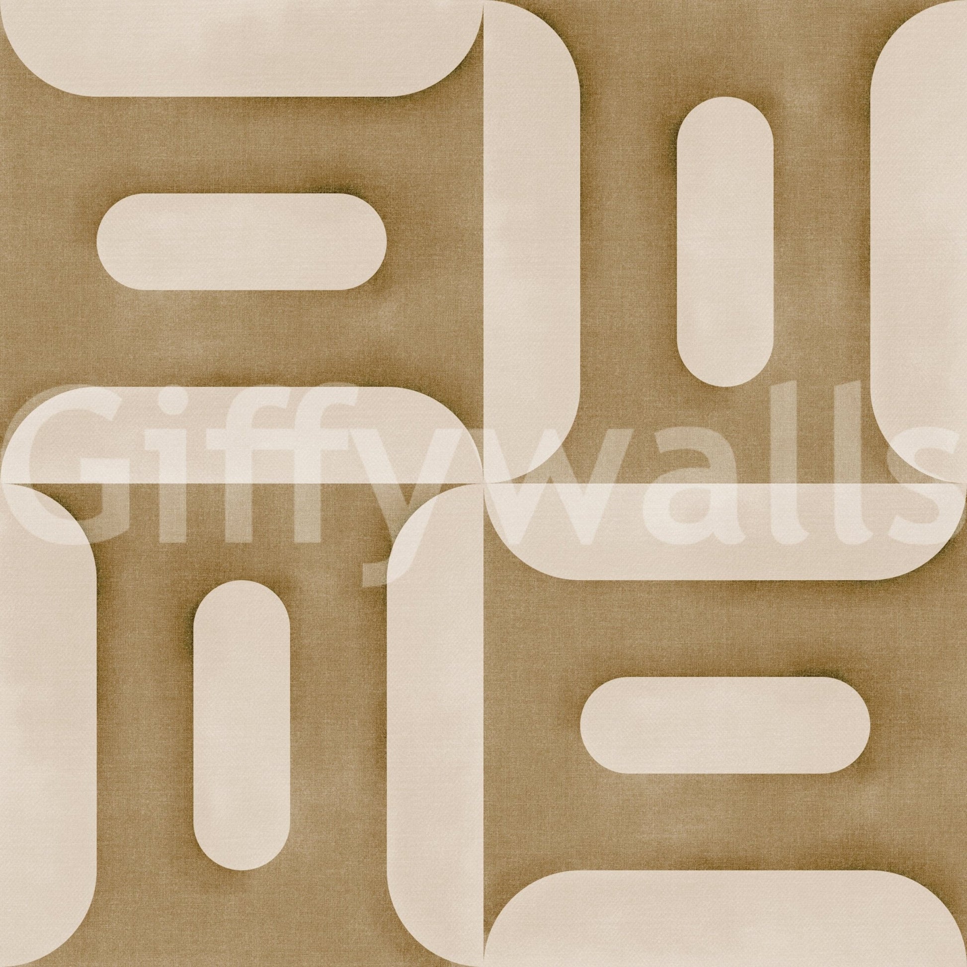 Modern Textured Geometries Camel Wallpaper⁠