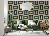 Modern Textured Geometries Winter Wallpaper⁠
