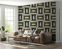 Modern Textured Geometries Winter Wallpaper⁠
