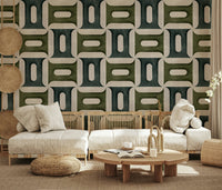 Modern Textured Geometries Winter Wallpaper⁠