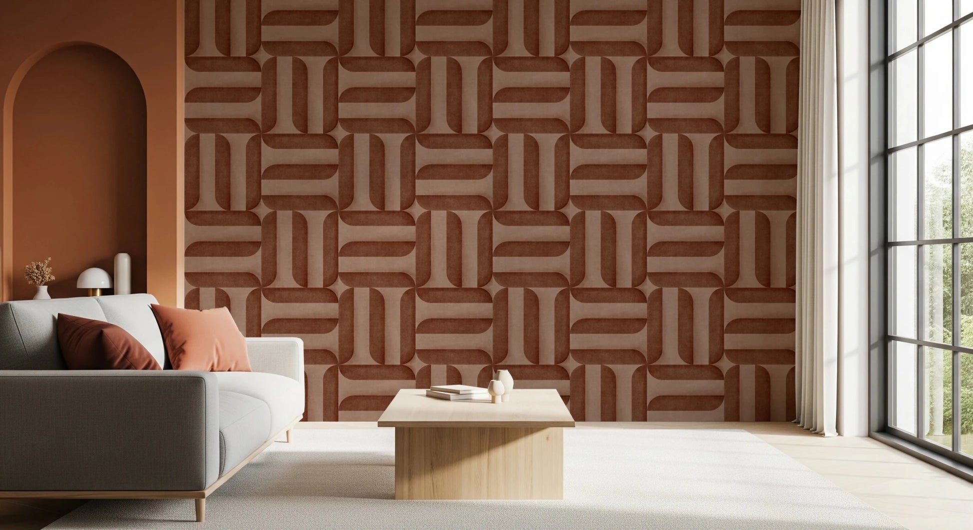 Modern Textured Signs Copper Wallpaper⁠