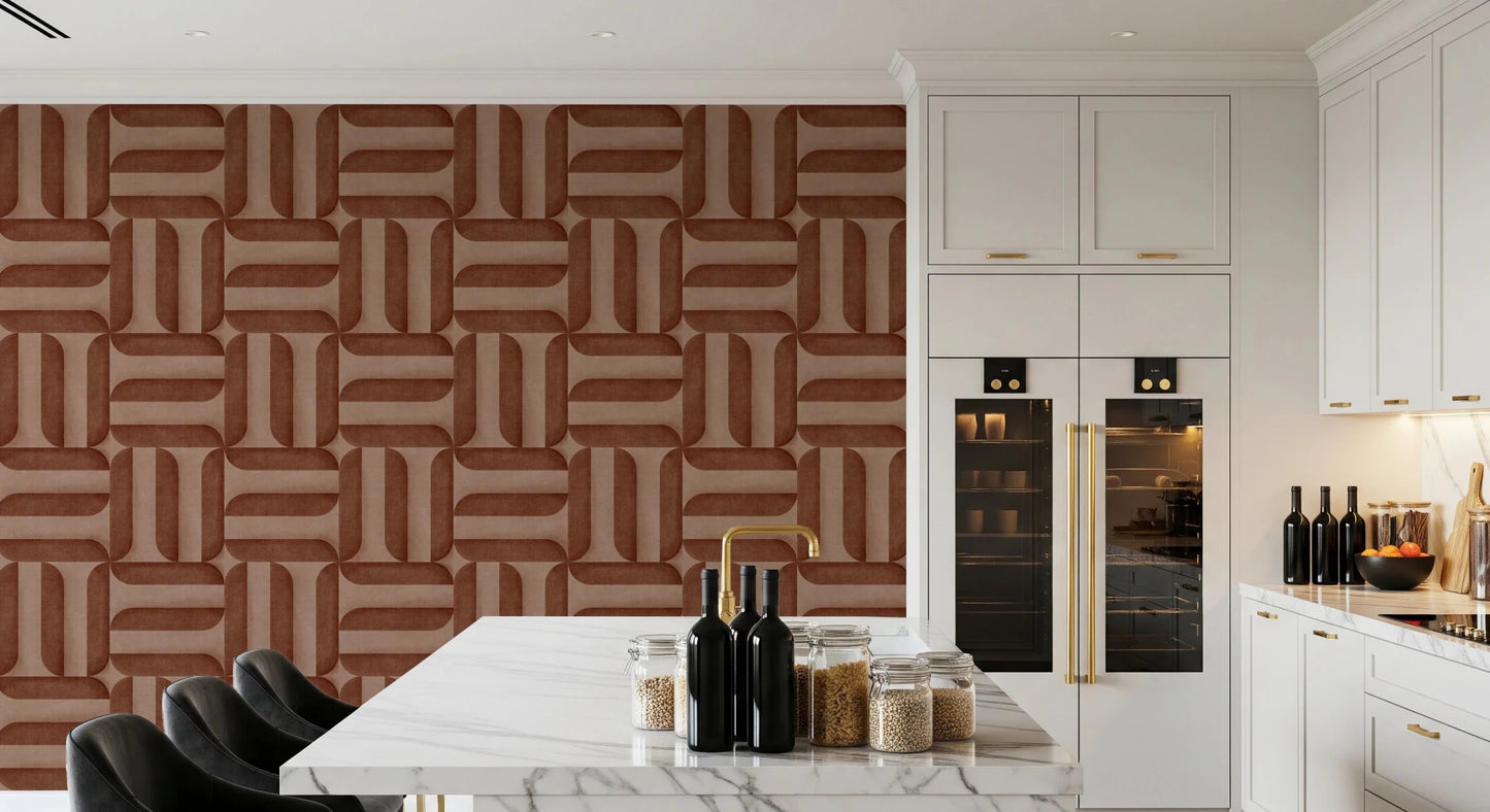 Modern Textured Signs Copper Wallpaper⁠