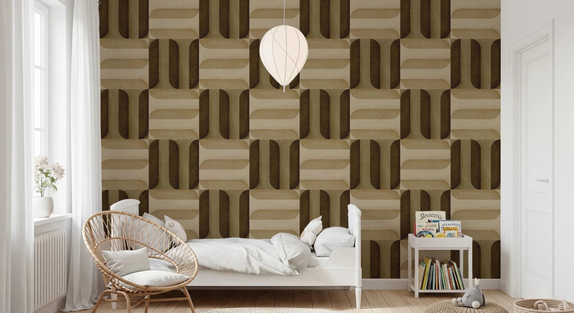 Modern Textured Signs Earthy Wallpaper⁠