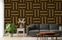 Modern Textured Signs Umber Wallpaper⁠