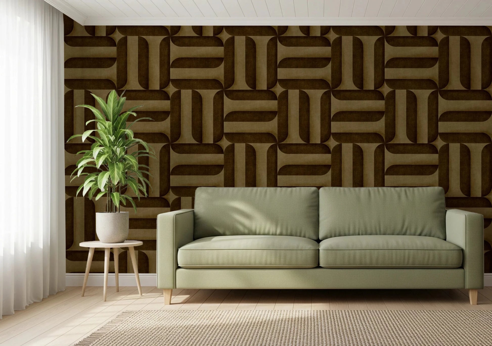 Modern Textured Signs Umber Wallpaper⁠