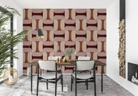 Modern Textured Tiles Clay Wallpaper⁠