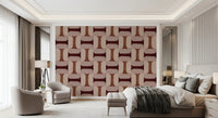 Modern Textured Tiles Clay Wallpaper⁠