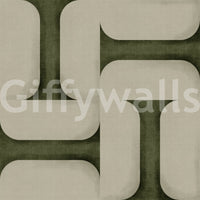 Modern Textured Tiles Olive Wallpaper⁠