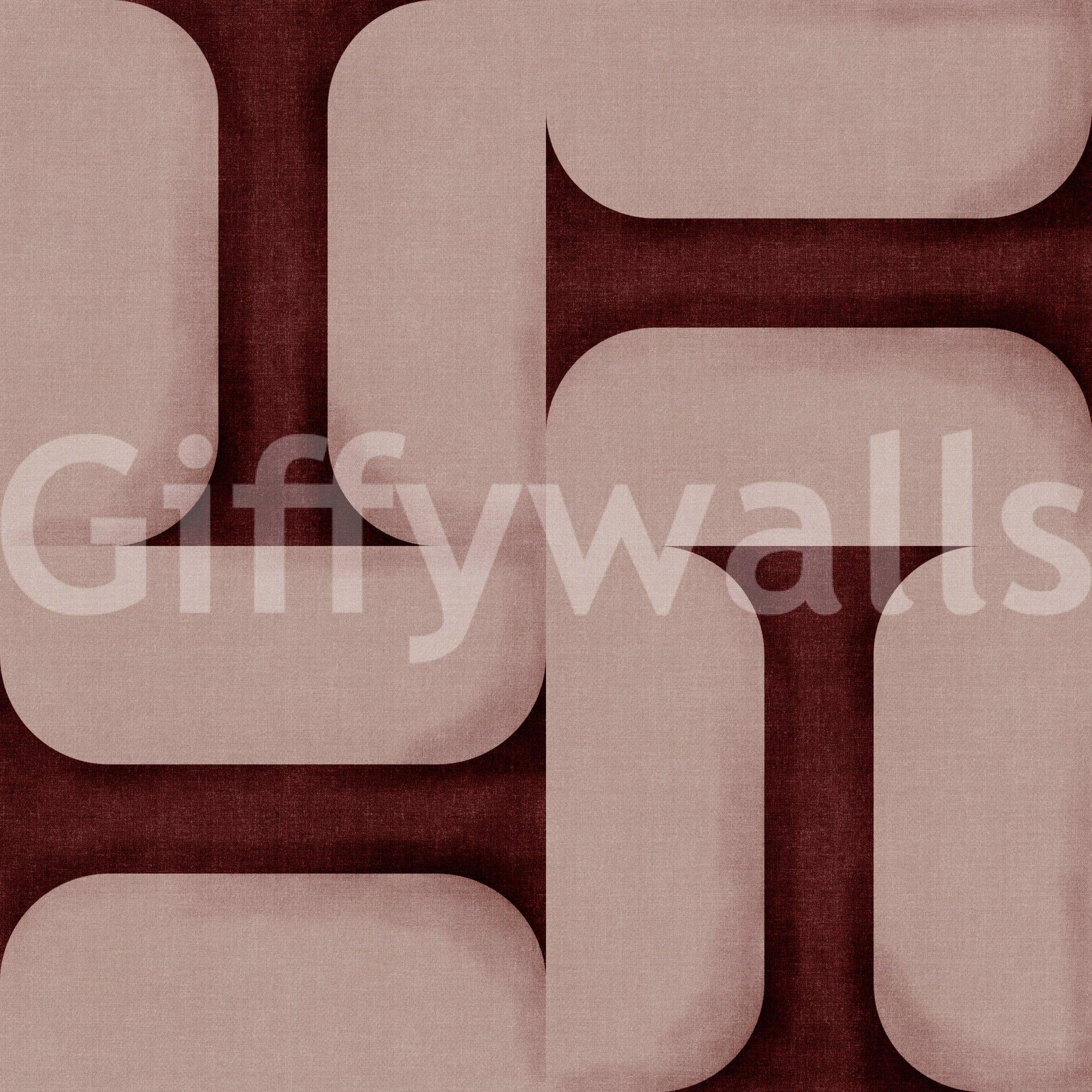 Modern Textured Tiles Wine Wallpaper⁠