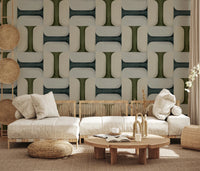 Modern Textured Tiles Winter Wallpaper⁠