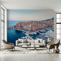 Glamorous port Marina View mural luxury travel destination.