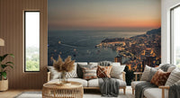 Glittering city lights on Monaco Nights peel and stick wallpaper.