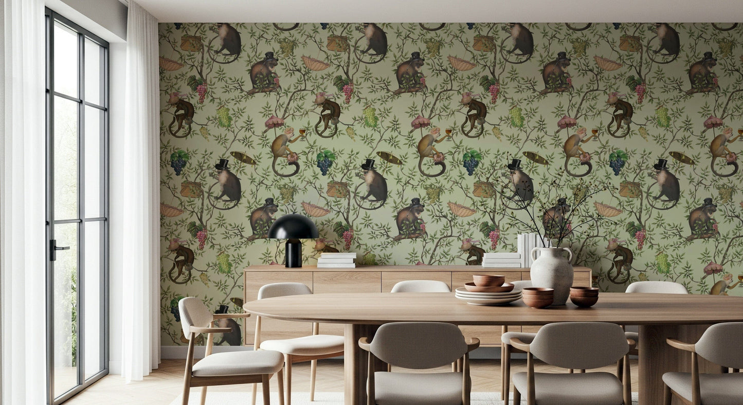 A Primate's Afternoon Tea Wallpaper‚Å†