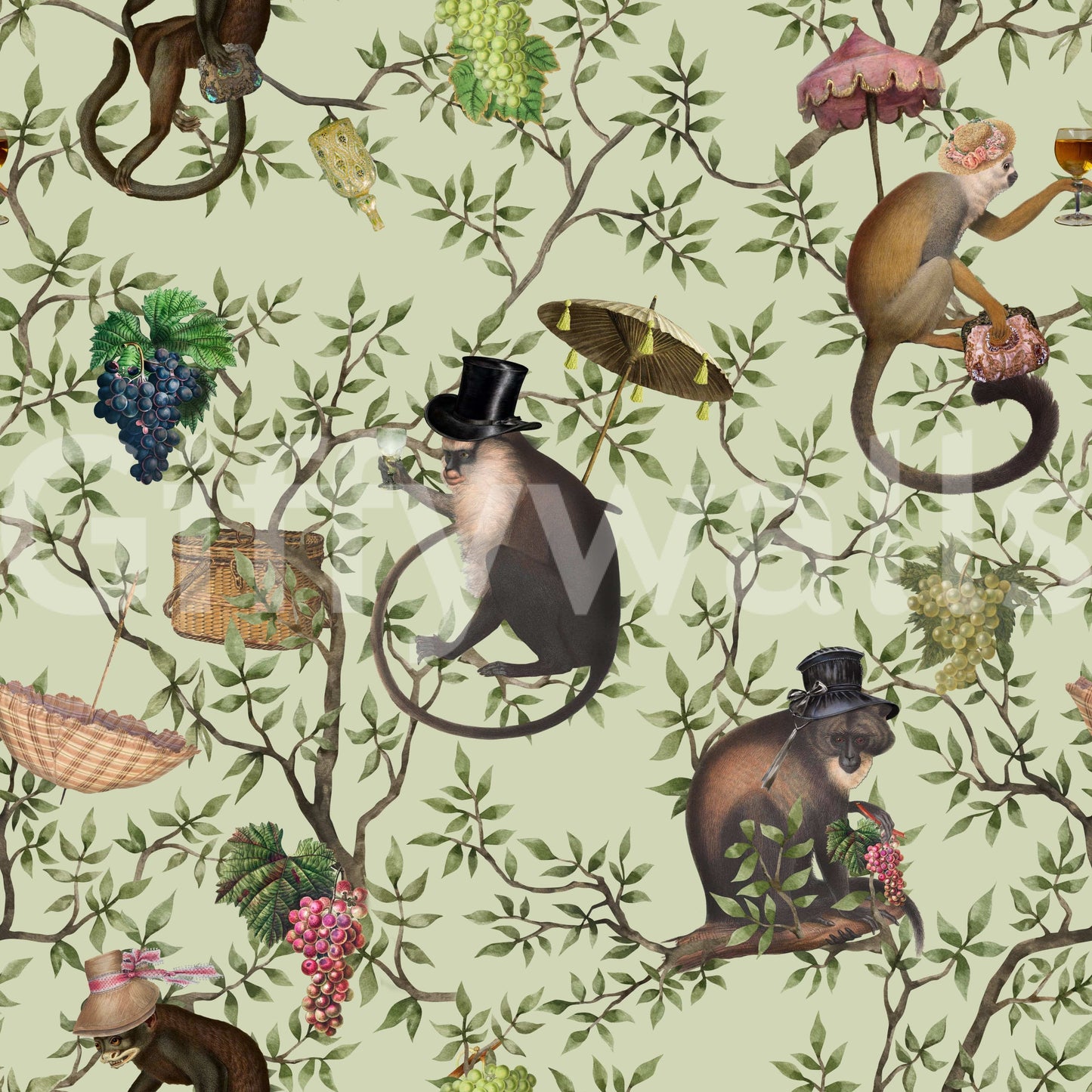 A Primate's Afternoon Tea Wallpaper‚Å†