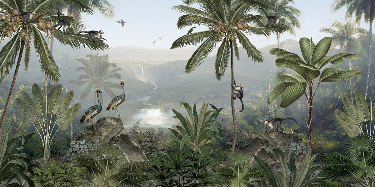 Papides peints de la forêt de singe in your room — zoomed