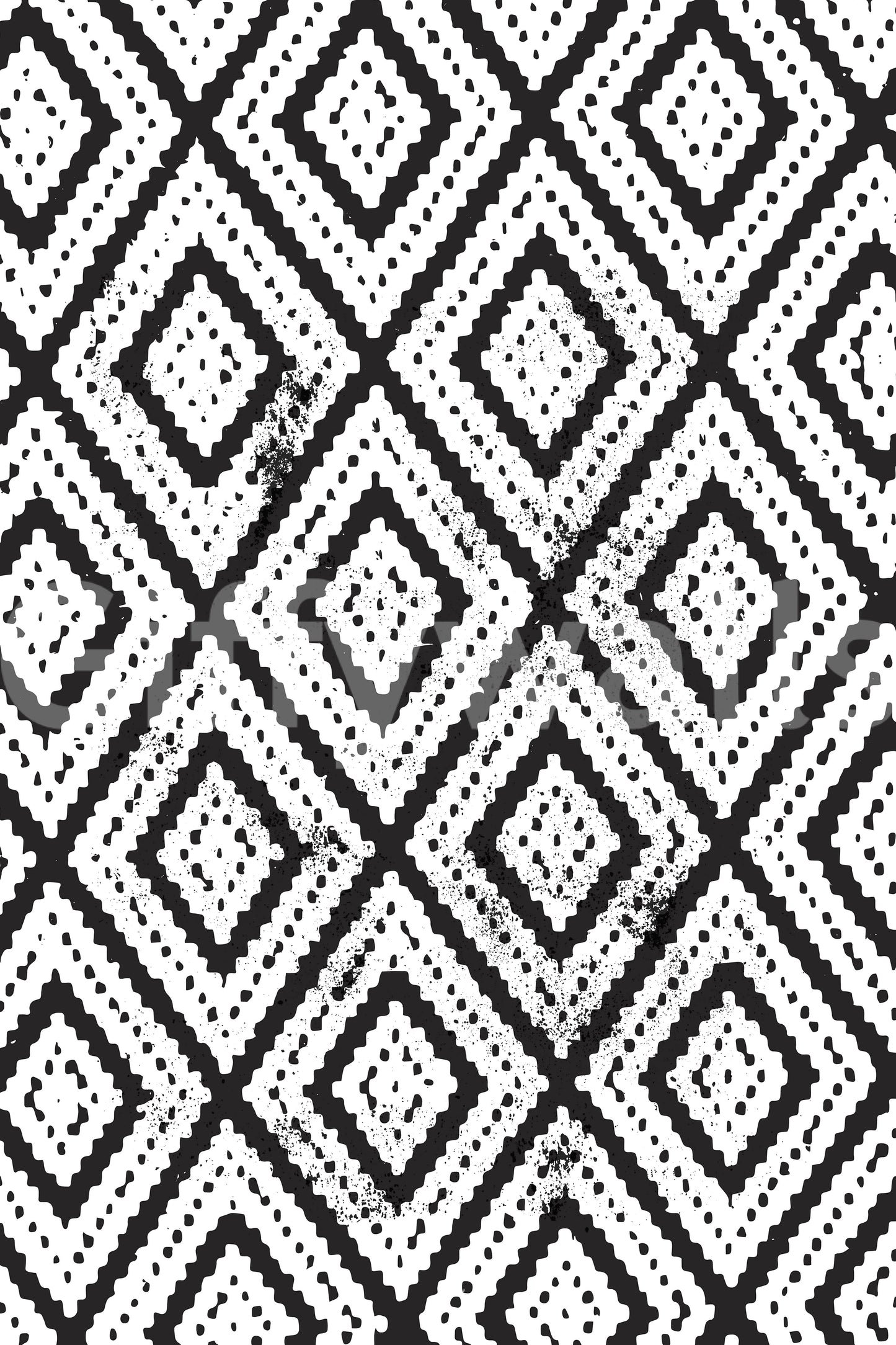 Graphic monochrome wallpaper for modern decor

