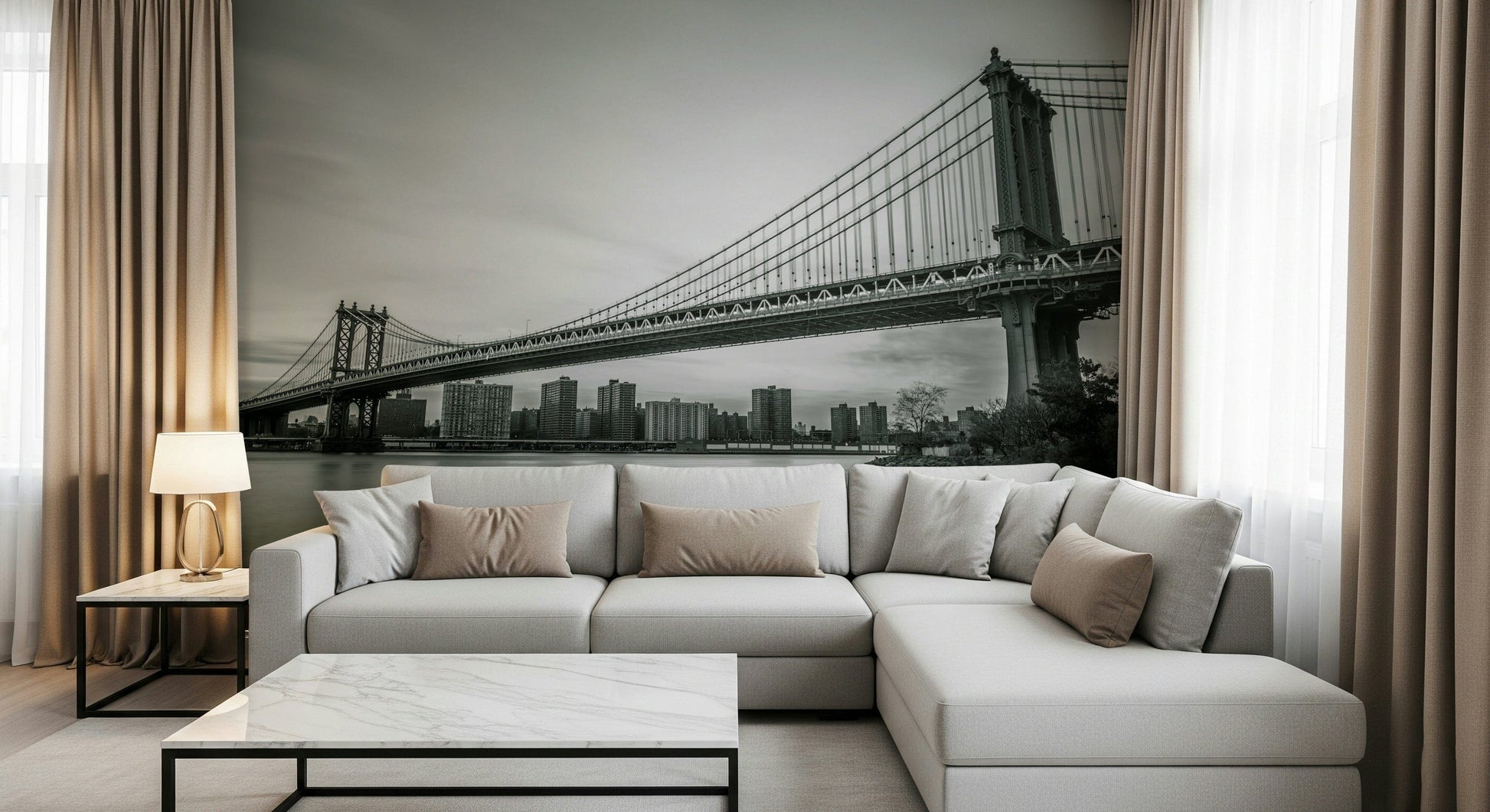 Urban Span artwork Rhythm of repeated vertical supports.