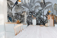 Monochrome Kids Jungle Wallpaper Mural - Giffywalls