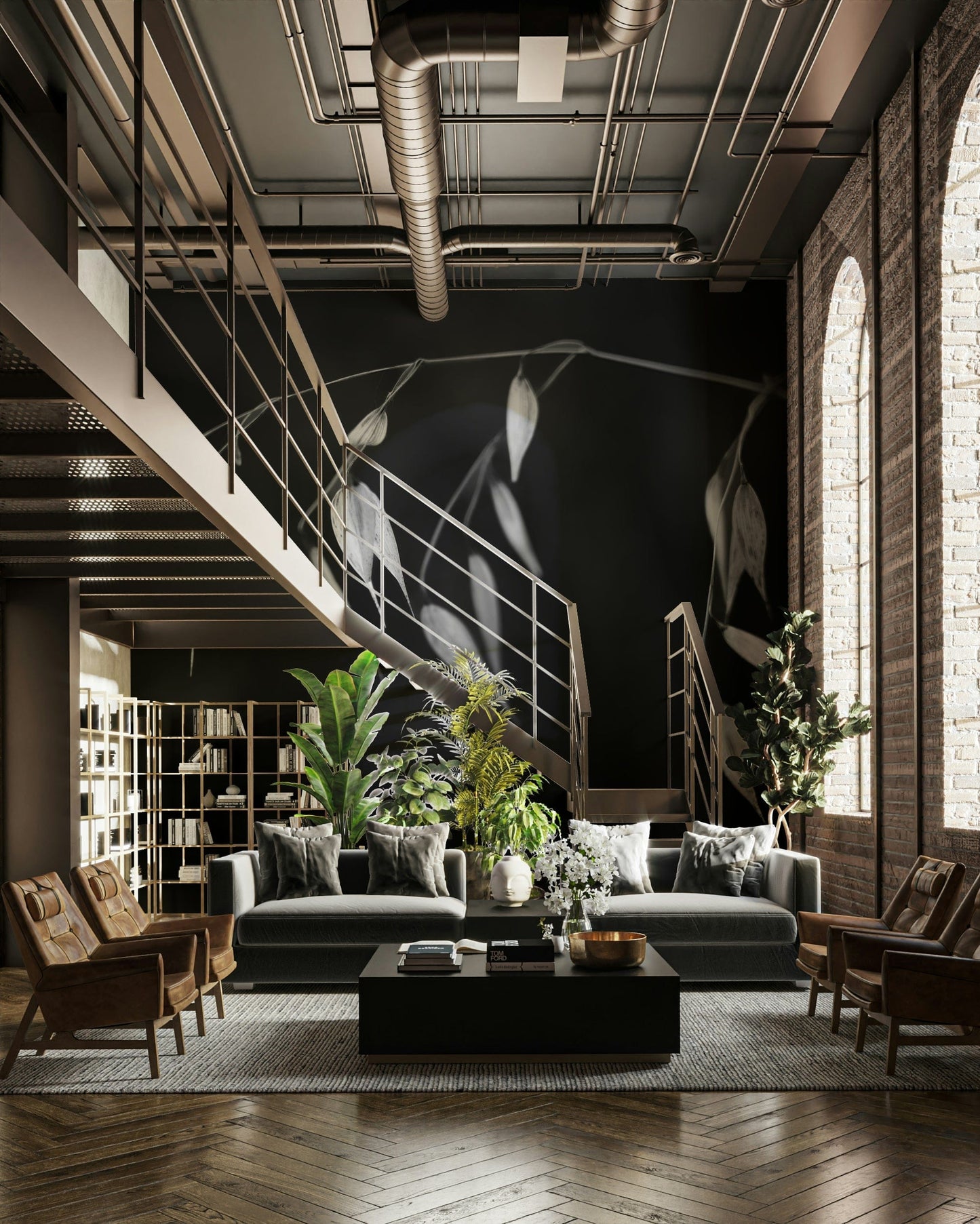 The wallpaper for walls being admired in a home.

