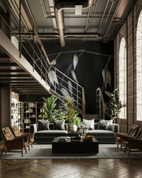 The wallpaper for walls being admired in a home.

