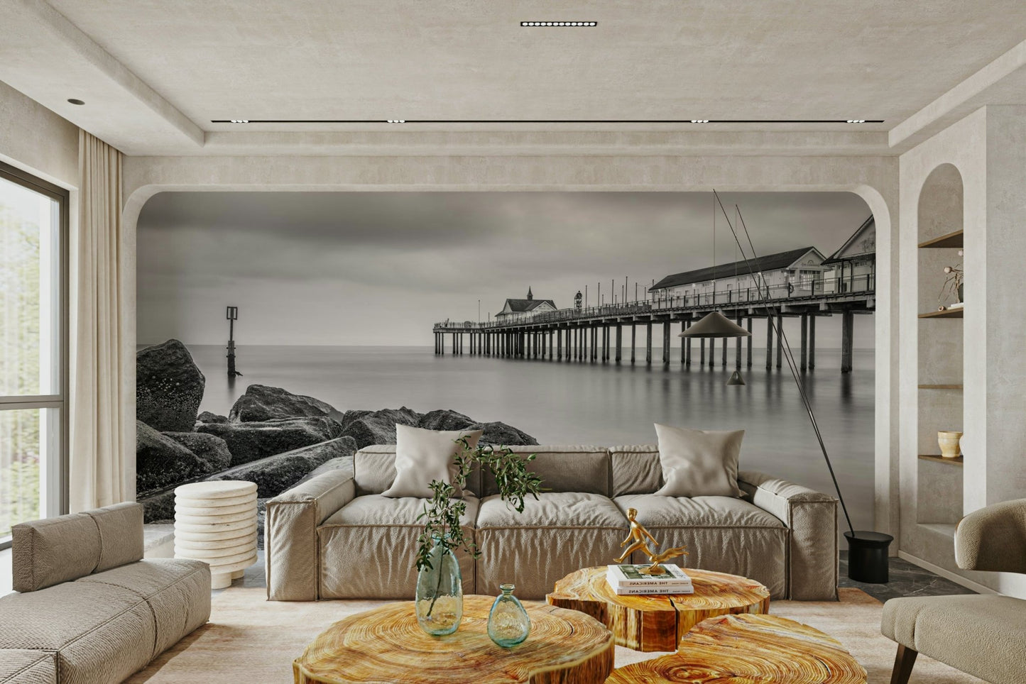 It gives a feeling of calm, inviting escape, and quiet introspection.
