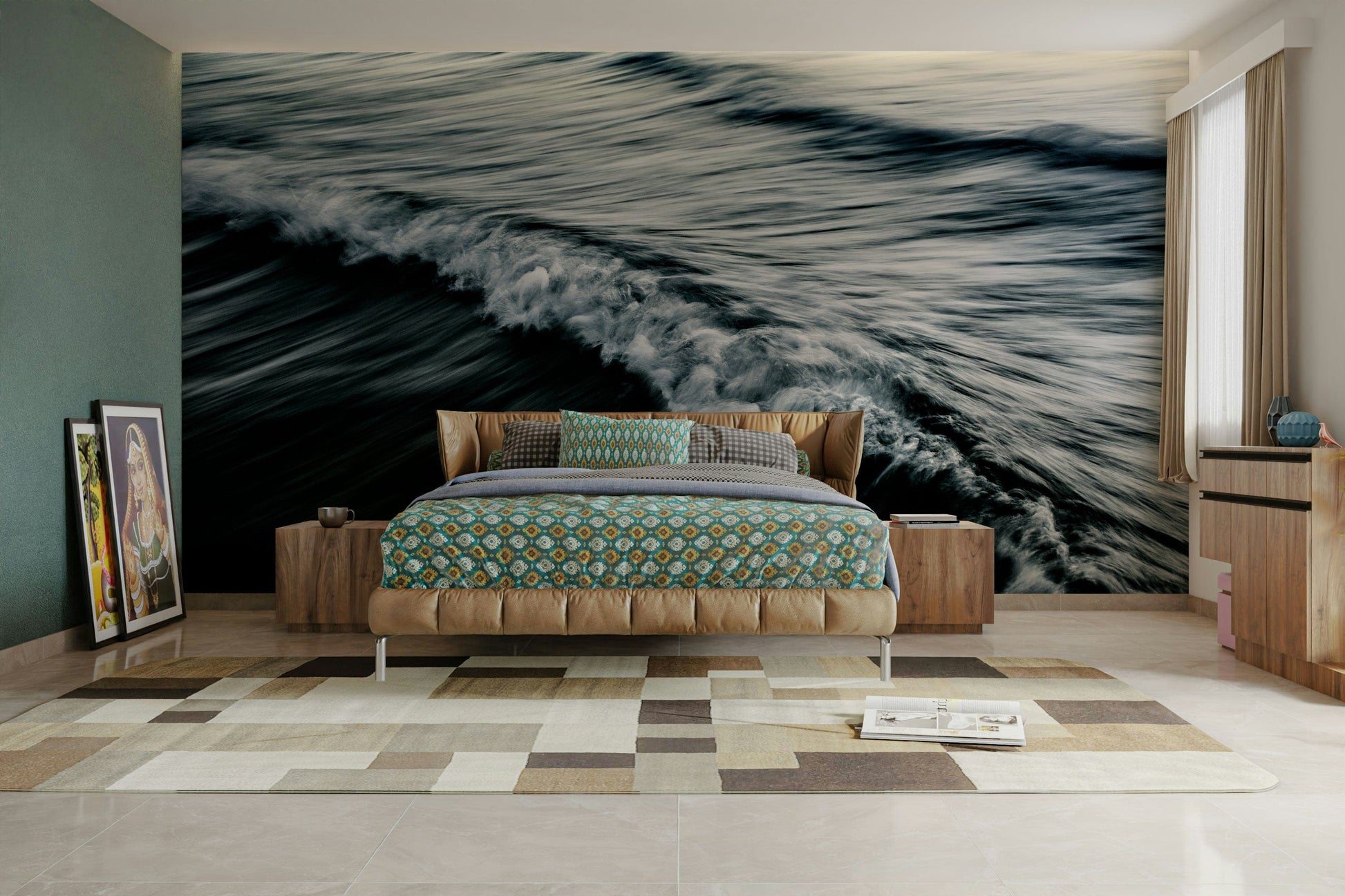 A serene ocean motion wall mural for your decor.

