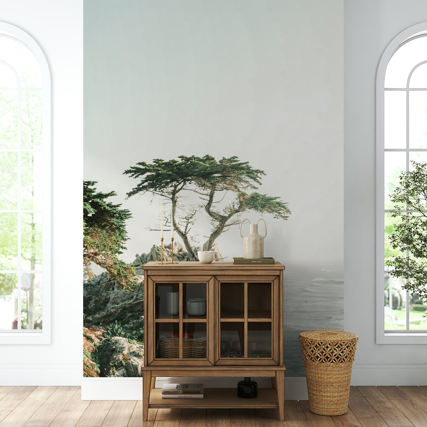 Serene Monterey landscape wall mural for bedrooms

