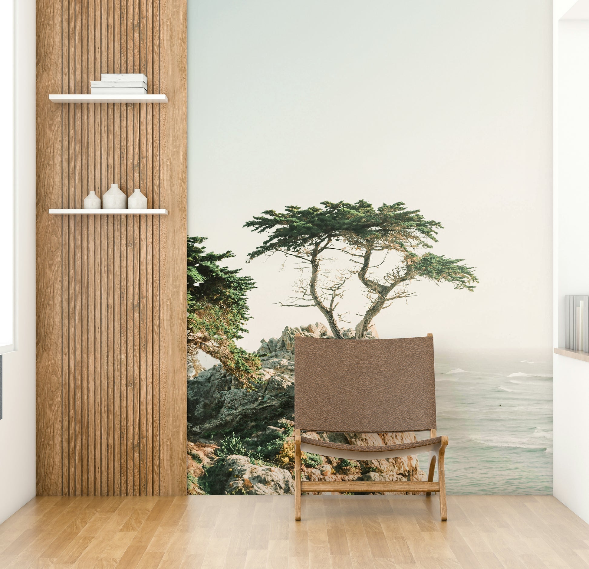 Beautiful Monterey coastline mural for walls

