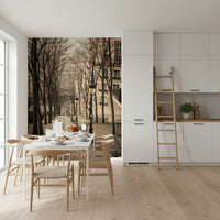 Historical Stairs Wallpaper Textured stone bricks leading down a hill.