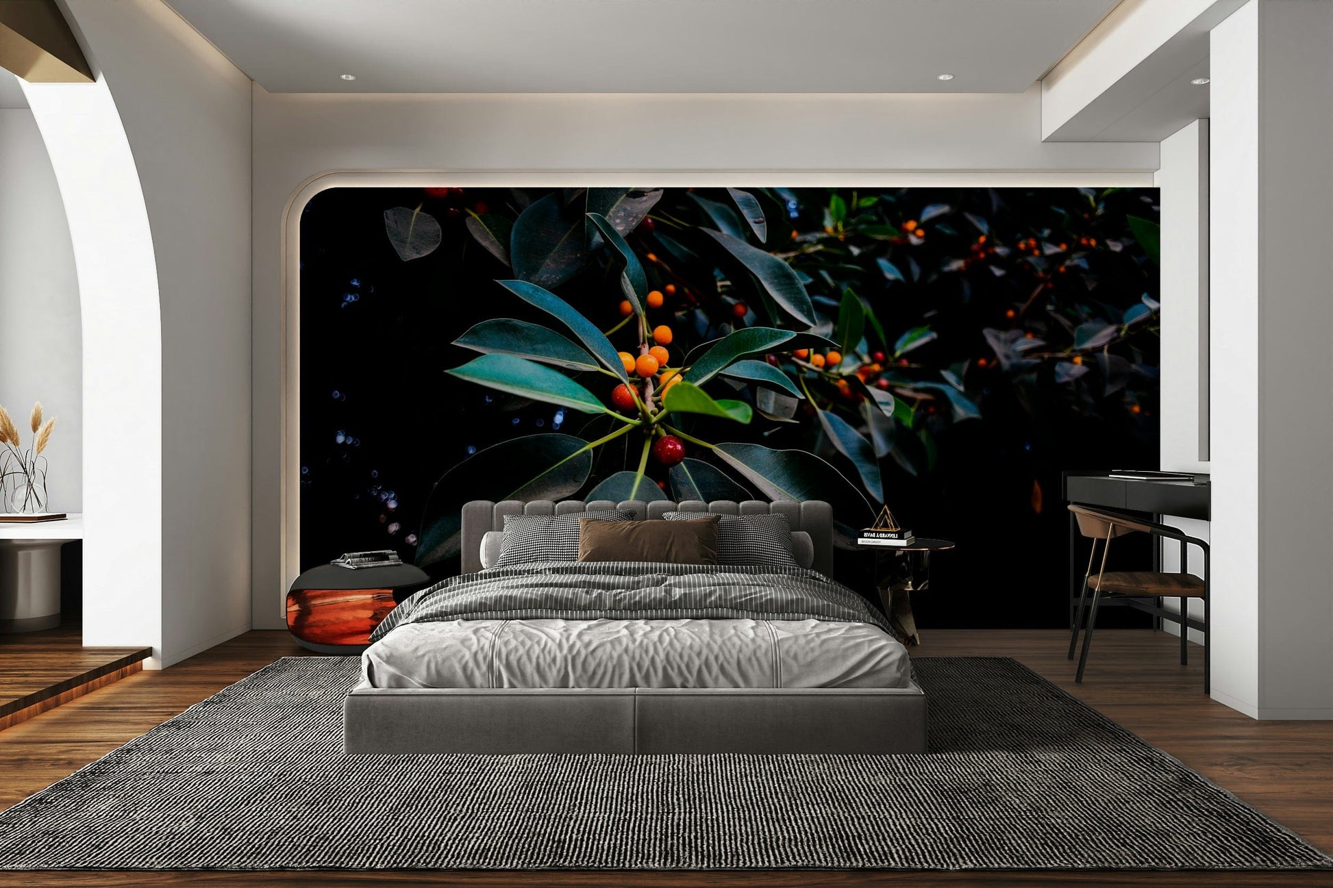 An artistic color block mural for home decor.


