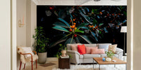 A beautiful modern art wall mural for a living room.

