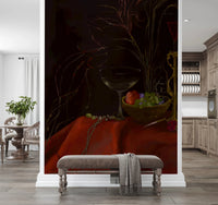Moody Vintage Baroque Still Life Art Wall Mural