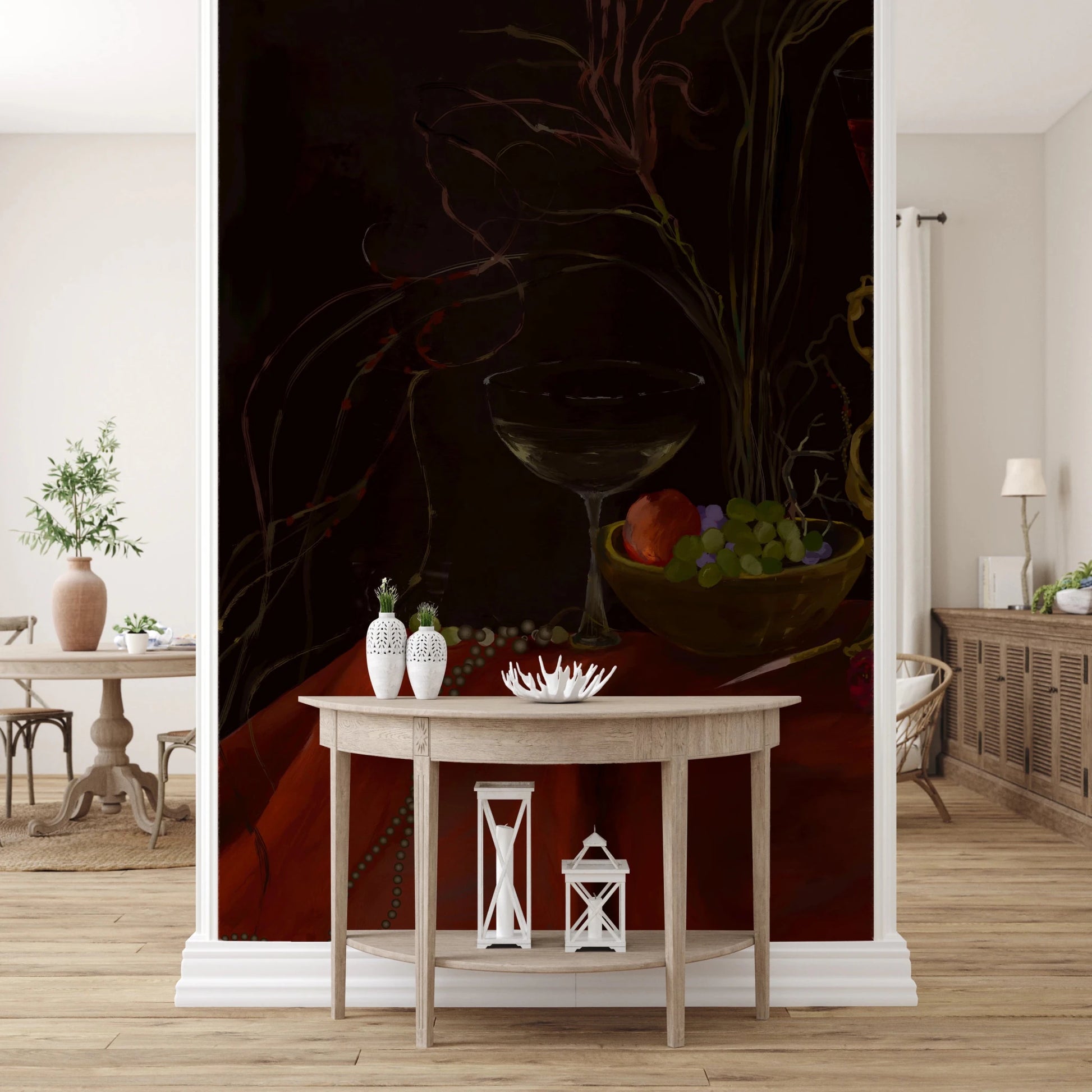 Moody Vintage Baroque Still Life Art Wall Mural