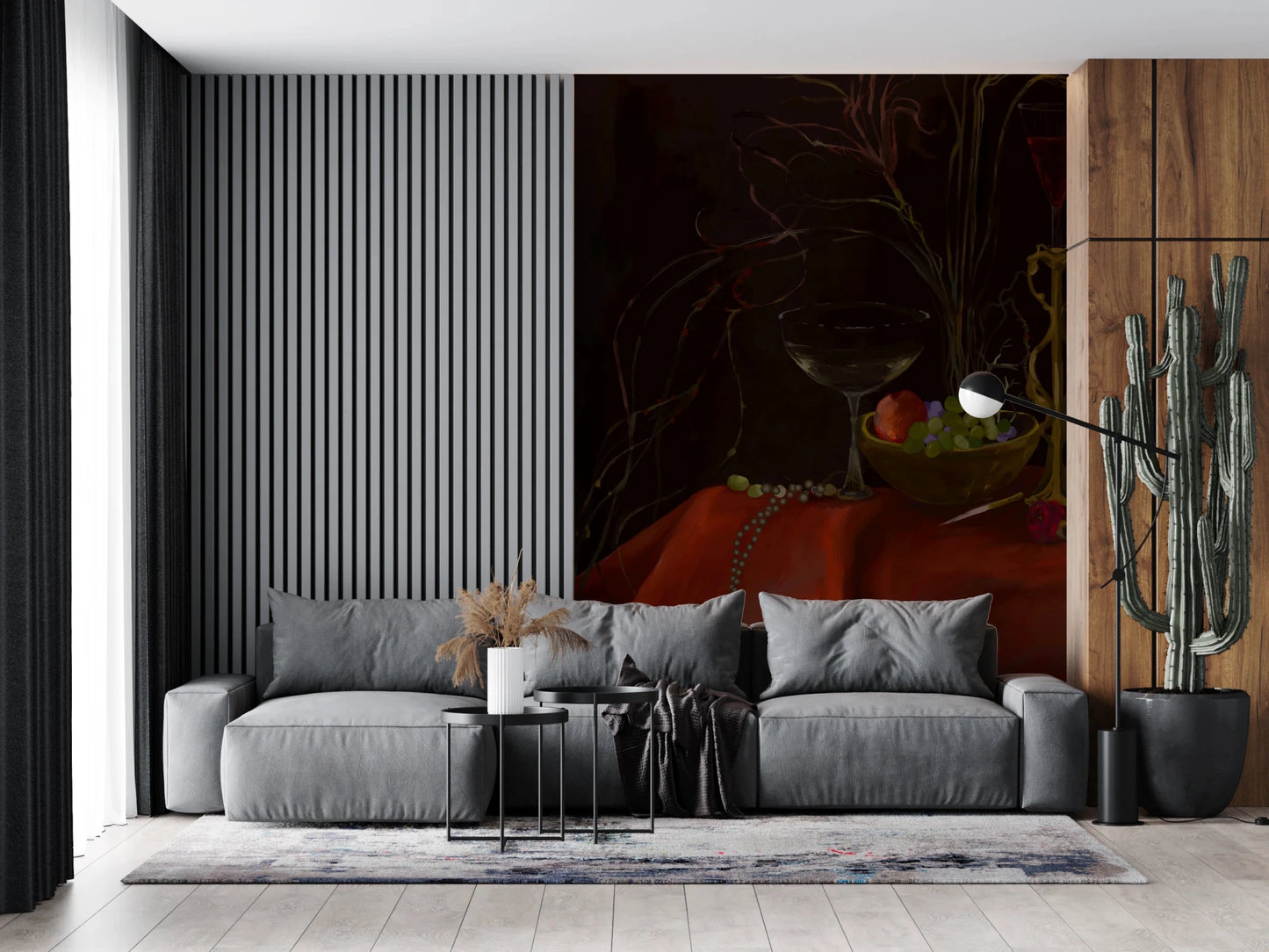 Moody Vintage Baroque Still Life Art Wall Mural