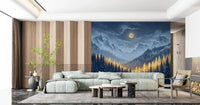 Moonlit Winterscape Wall Mural