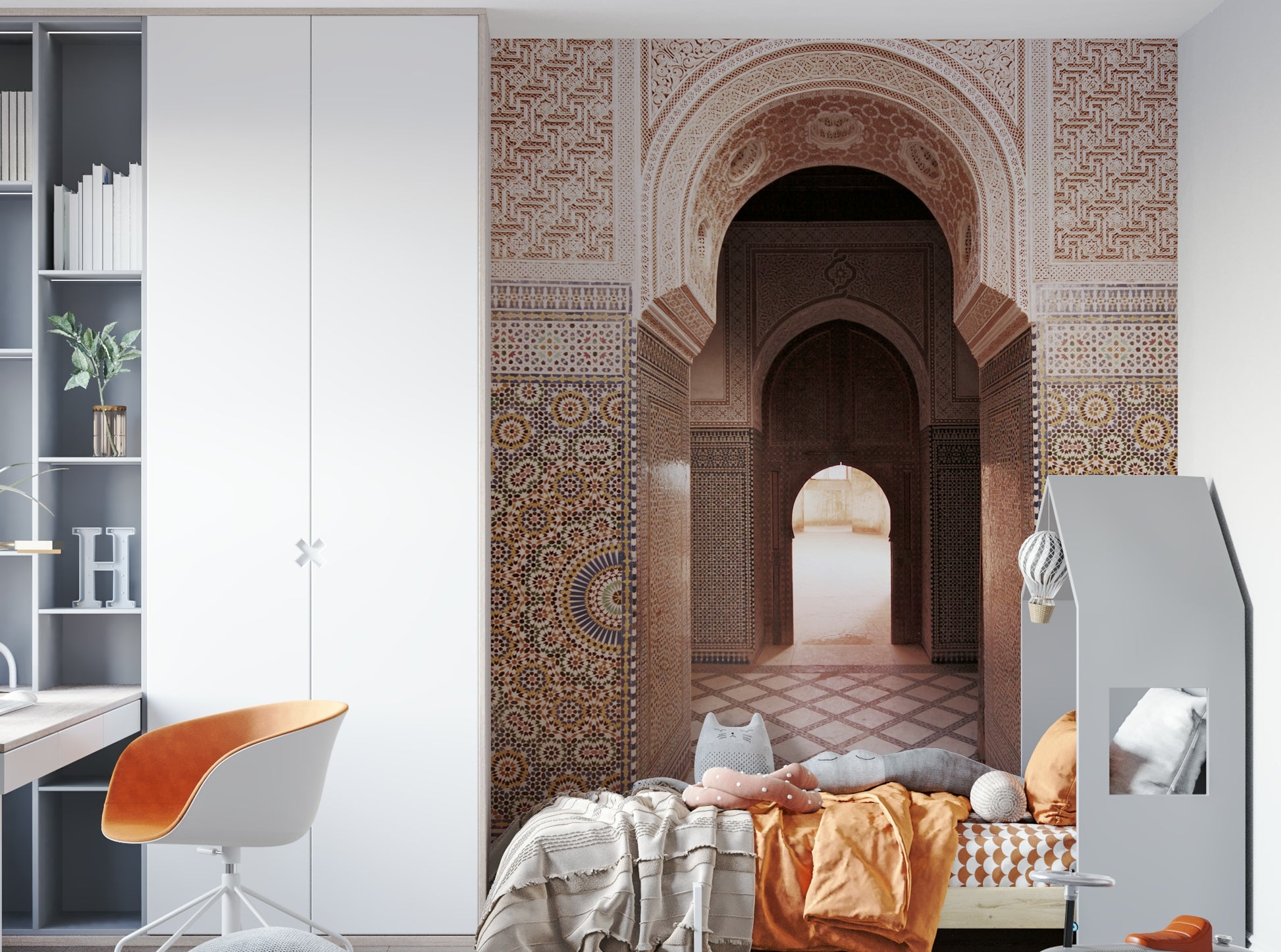 Bold Moroccan-style mural for exotic interiors

