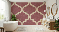 Timeless Moroccan pattern wallpaper in soft rose