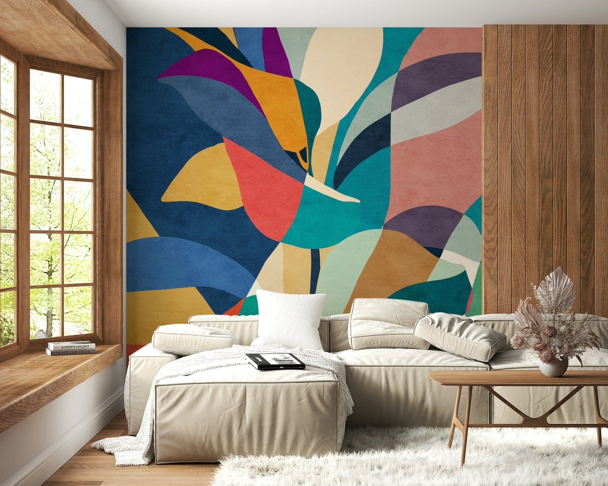 Mosaic Flora Wall Mural