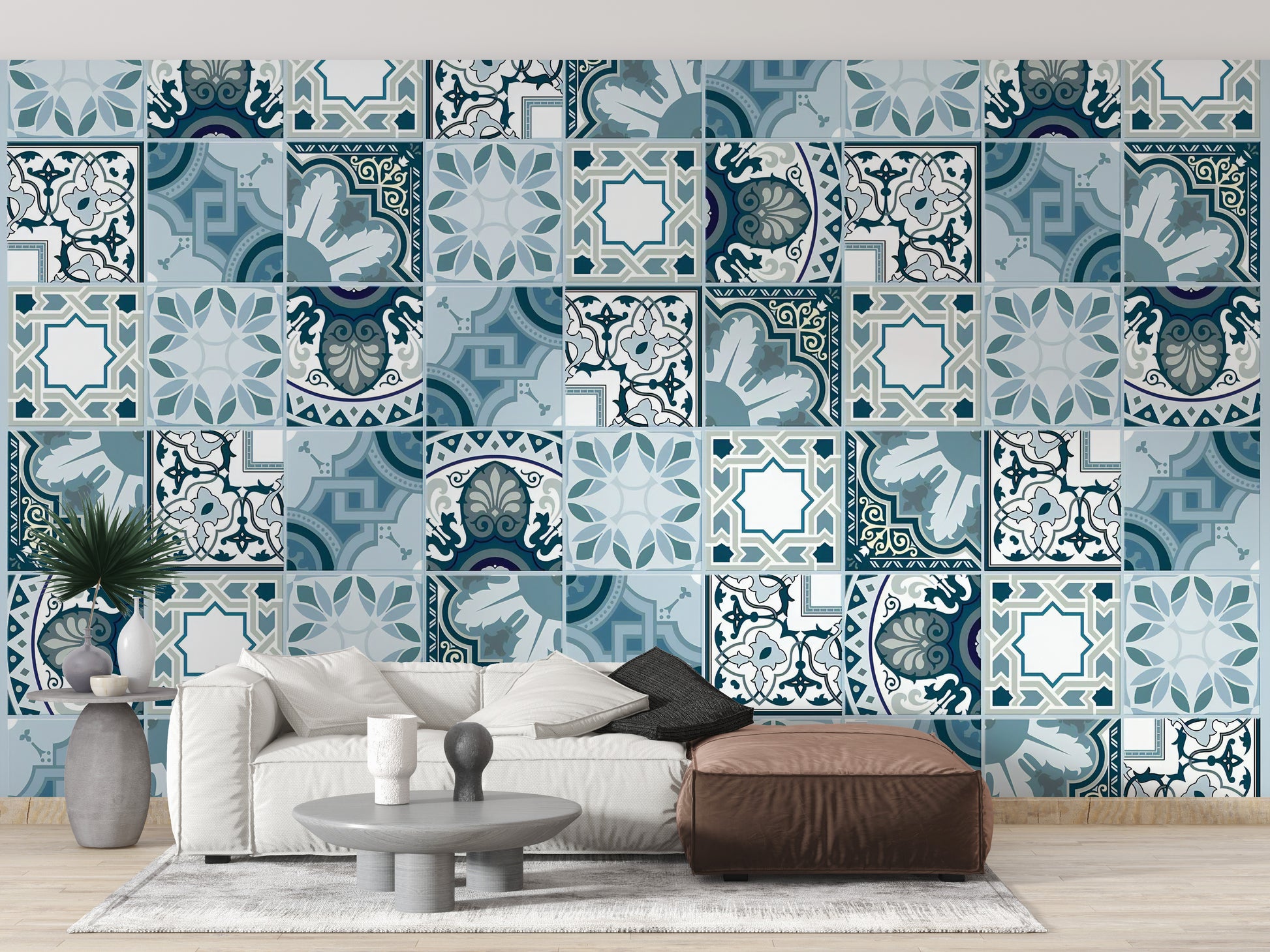 Marine Mosaic Wallpaper Murals - Giffywalls