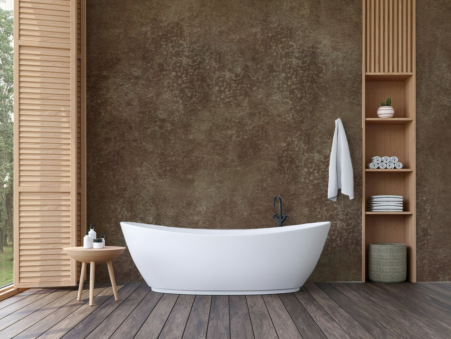 Earthy neutral wall mural
