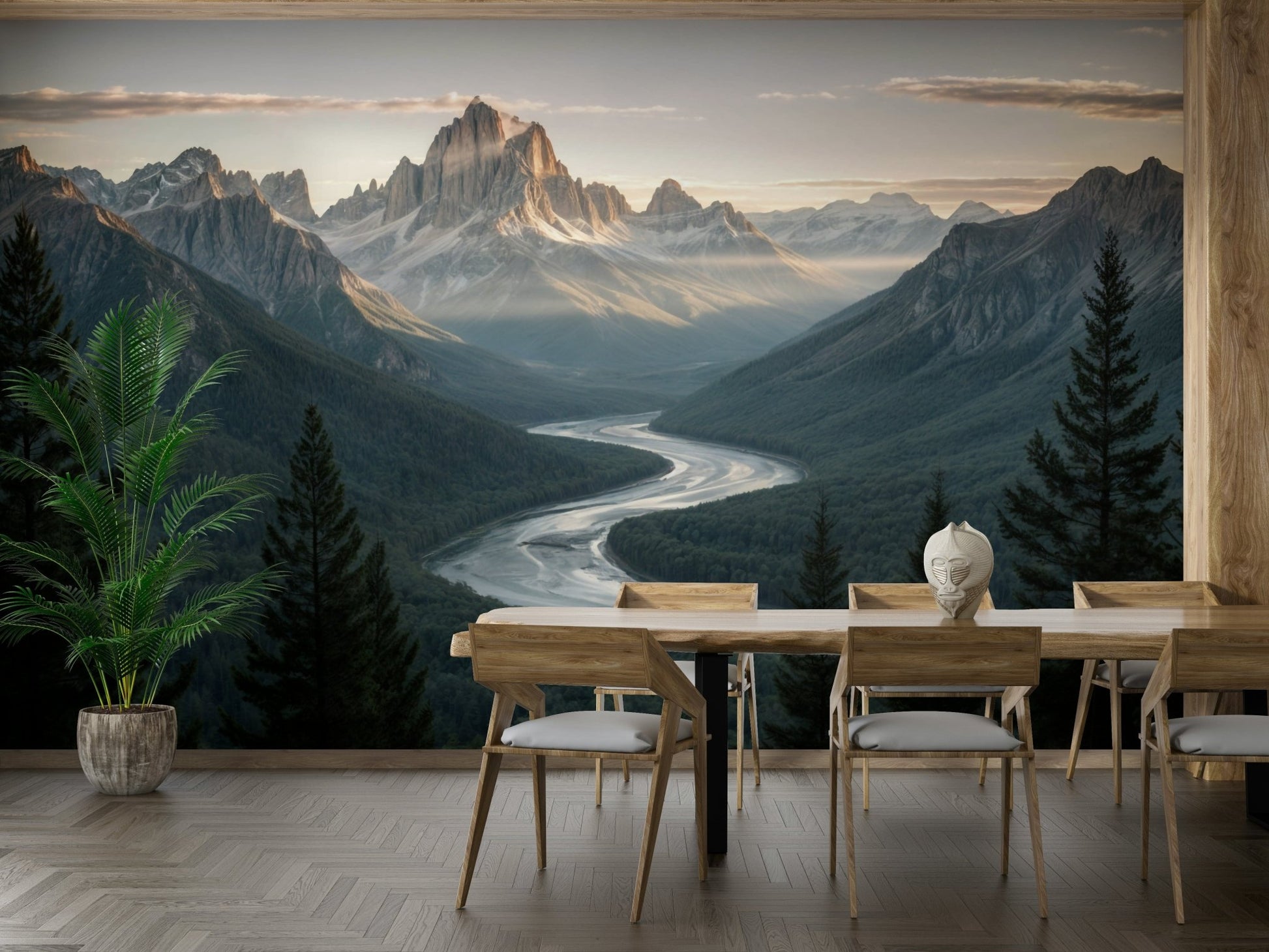 The design gives a feeling of quiet, natural beauty.

