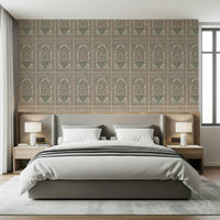 Elegant floral arch wallpaper design texture view