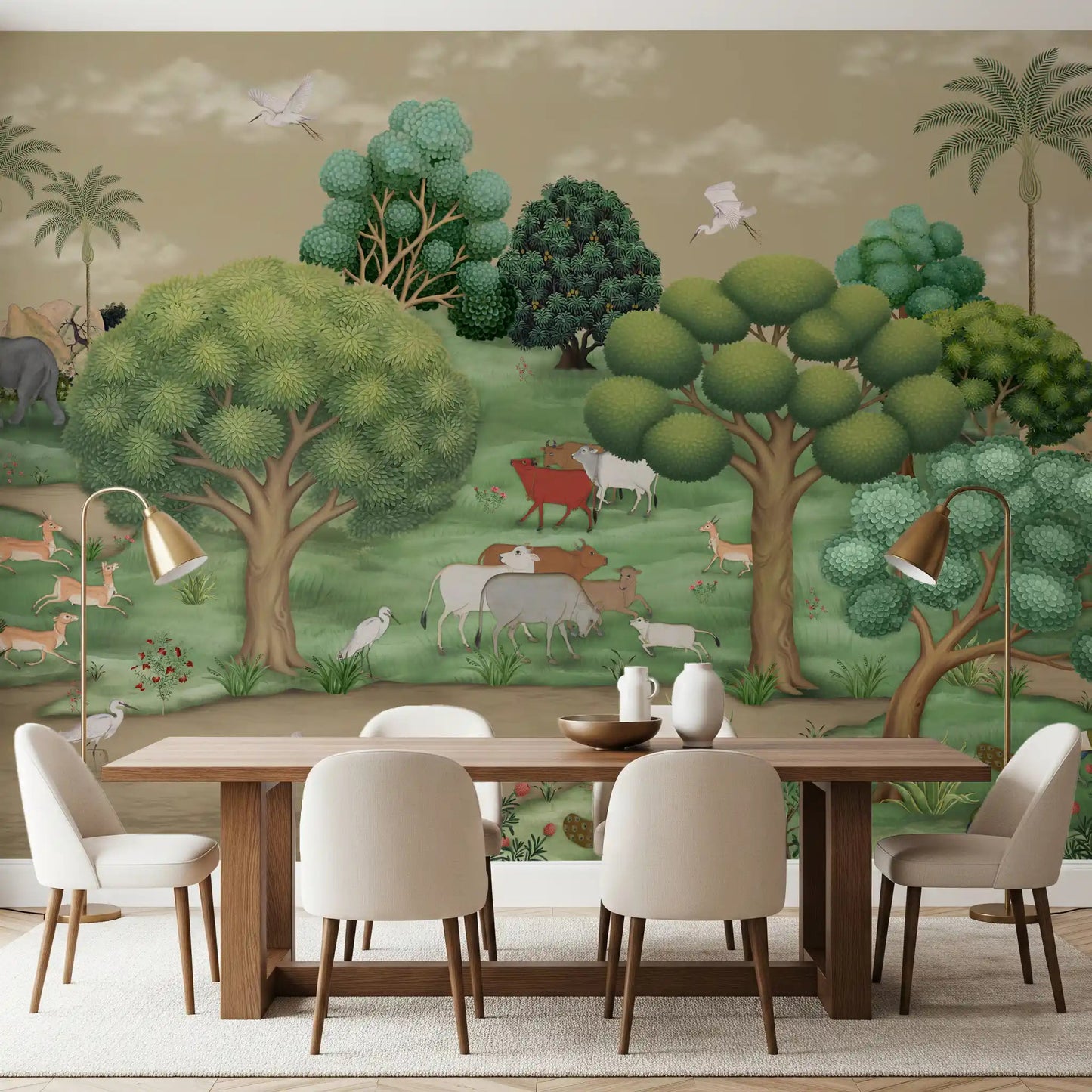Mughal Forest Serenity Wall Mural