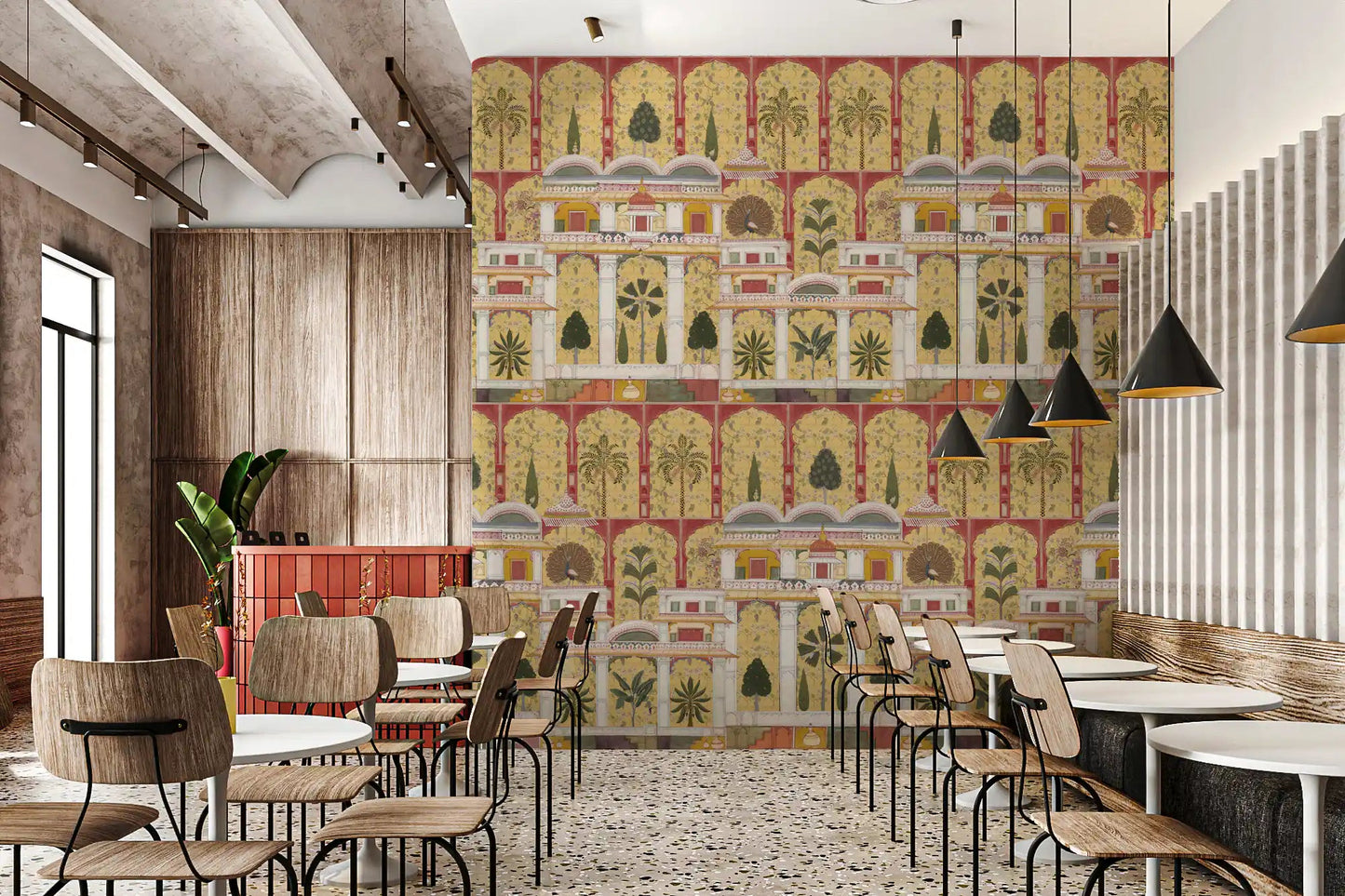 Mughal Garden Grandeur vægmaleri