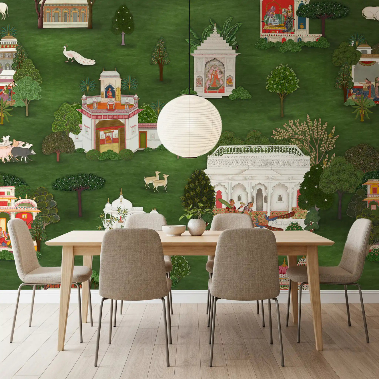 Mughal Garden Retreat vægmaleri
