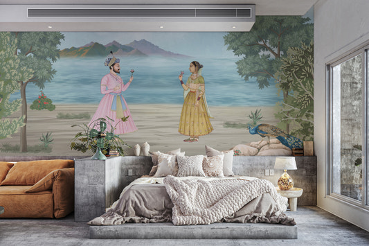 Mughal Royal Coppia muro murale
