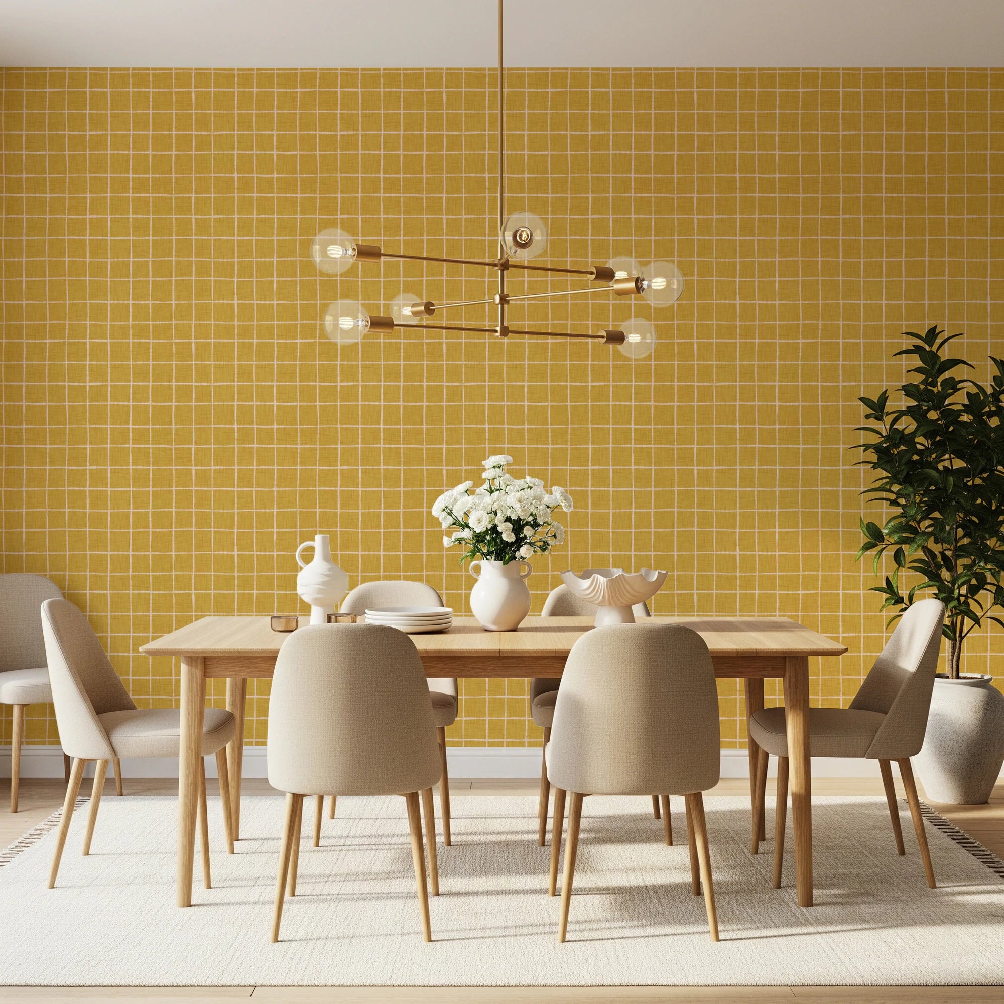 Mustard Gridlock Wallpaper⁠