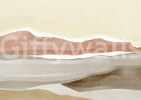 Muted Desert Vista print showcasing peaceful sandy environment on premium wall covering.
